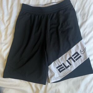 Nike Elite Black and White Basketball Shorts